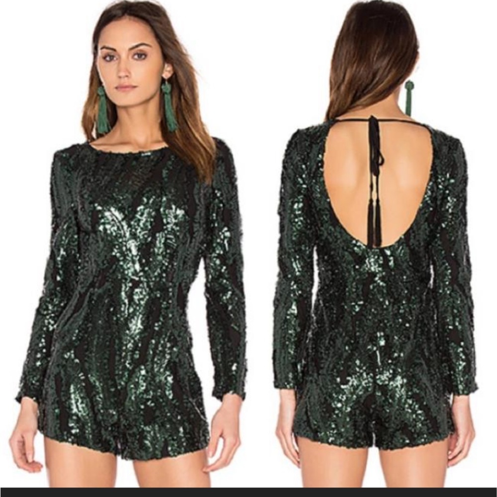 WYLDR Green Sequin Romper